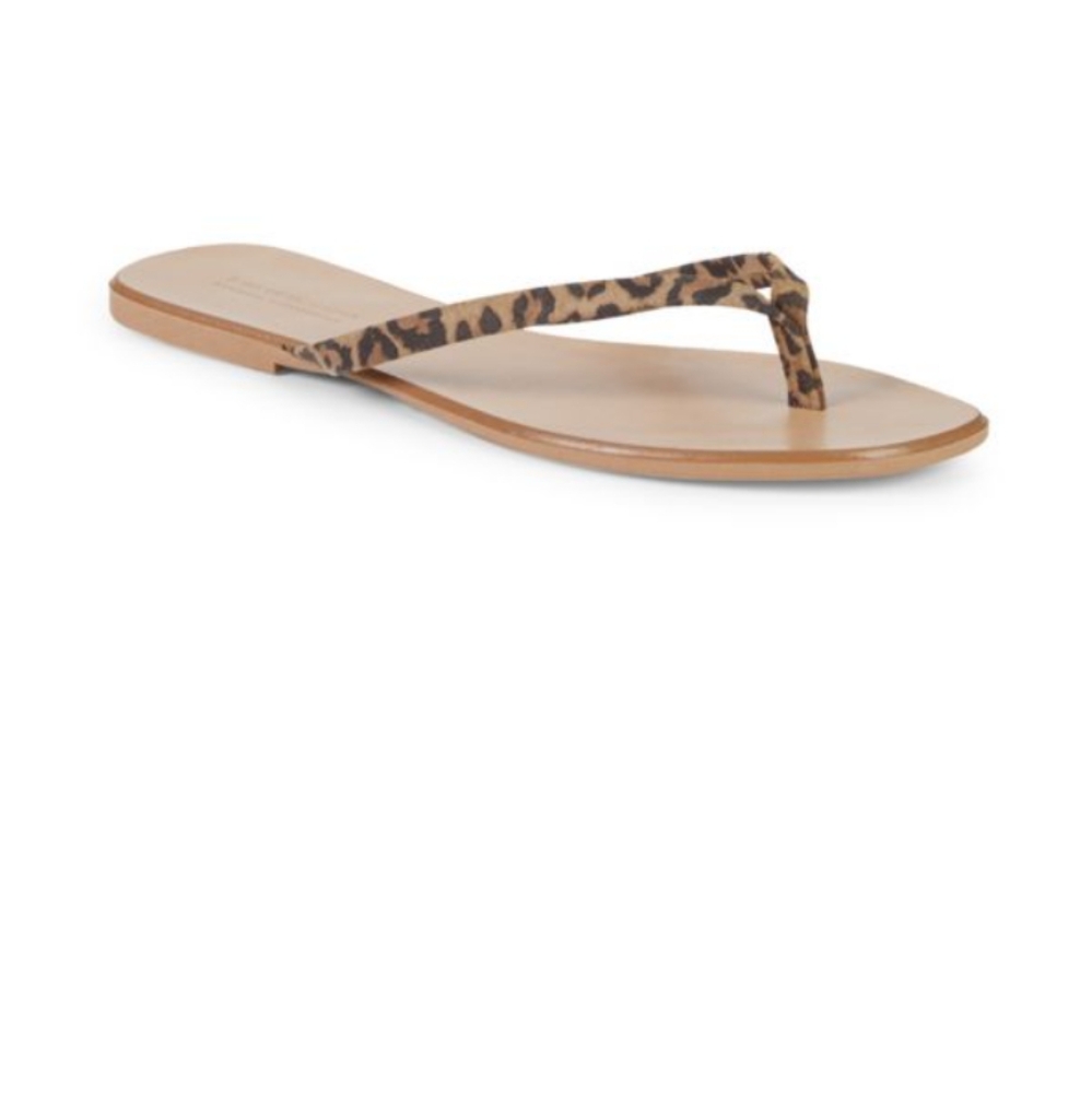 SAKS FIFTH AVENUE MADE IN ITALY , Leopard sandals. Size 5